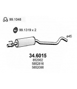 ASSO - 346015 - Резонатор глушит. Opel Corsa B 1.6 ...