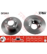 TRW DF2651 Диск тормозной DF2651