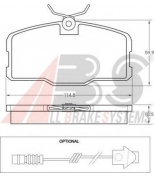 ABS - 36501 - Тормозные колодки Mercedes 500 SEC (F) 81-85
