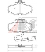 ABS - 36569 - Комплект тормозных колодок, дисковый тормоз