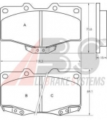 ABS - 36724 - Комплект тормозных колодок, диско