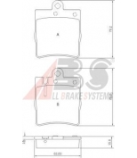 ABS - 37022 - Комплект тормозных колодок, диско