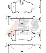 ABS - 37629 - Комплект тормозных колодок, дисковый тормоз