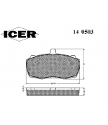 ICER - 140503 - 140503000639001 Тормозные колодки дисковые