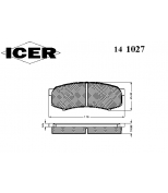 ICER 141027 Комплект тормозных колодок, диско