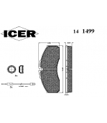 ICER - 141499 - 141499000639001 Тормозные колодки дисковые