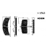 ICER - 141563 - RN141563 ICER КОЛОДКИ ТОРМОЗНЫЕ ПЕРЕДНИЕ