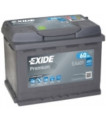EXIDE EA601 Аккумулятор EXIDE PREMIUM CARBON BOOST 12V 60AH 600A ETN 1(L+) B13 242x175x190mm 15.5kg