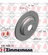 ZIMMERMANN 400368620 Торм. диск зад. [325x14] 5 отв[min 2] Coat Z
