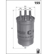 MECAFILTER - ELG5328 - Фильтр топливный Ssang Yong Rexton Rodius Kyron 2 0XDi 2 7XD