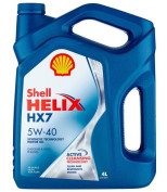 SHELL 550051497 Масло полусинтетическое Shell Helix HX7 SN+ 5W40 4 л
