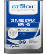 GT OIL 8809059408636 Масло моторное полусинтетическое всесезонное для бензиновых двигателей: GT Turbo Max  SAE 10W-40  A...