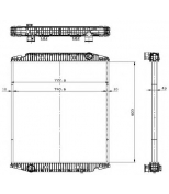 NRF - 519567 - Радиатор Iveco EuroStar/EuroTrakker 800х748х42 (без рамки)