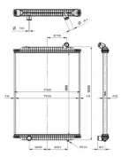 NRF - 519700 - Радиатор охлаждения двигателя [900x708x48 без рамки] RENAULT TRUCKS