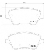 BREMBO - P24151 - К-т торм. колодок Fr FO B-Max 12-, Tour/Tr Courier