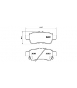 BREMBO - P28062 - P28062 колодки дисковые задние! Honda Odyssey 3.5 02-04