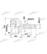 PATRON - PCV1255 - ШРУС наружн к-кт HONDA: CIVIC IV 91-95, CIVIC IV Hatchback 91-95, CIVIC IV купе 94-96