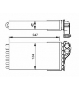 NRF - 53557 - Радиатор отопителя: 307/00- /1.4/1.6D/2.0D/2.0