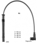 BERU - ZEF1604 - Провода высокого напряж. к-кт CLIO III (2005>) 1.2 16V