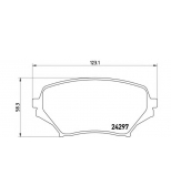BREMBO - P49043 - К-т торм. колодок Fr Mazda MX-5 III 03.05->