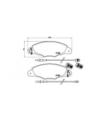 BREMBO - P61102 - Комплект тормозных колодок, дисковый тормоз