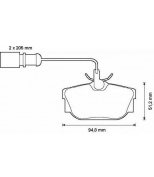 BENDIX - 573049B - Комплект тормозных колодок, диско