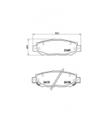 BREMBO - P83038 - Комплект тормозных колодок LEXUS GS (JZS147) 300 Kw 156 03/93 - 08/97 R