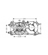 AVA - FT7573 - Вентилятор радиатора двигателя: Doblo/01- /1.3D/1.9D