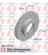 ZIMMERMANN - 590257350 - Тормозной диск Zimmermann Sport Toyota Landcruiser 98-> F