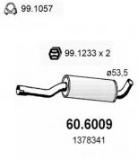 ASSO - 606009 - Средняя часть глушителя VOLVO 740/940 90-94 2.0/ 2.3i