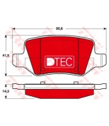 TRW - GDB1481DTE - Колодки задние mercedes w169, w245, vaneo (414) gdb1481dte