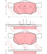 TRW - GDB1497 - Комп дисковых тормозных колодок