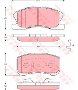 TRW - GDB3266 - Колодки торм. DAIHATSU SIRION/YRV перед. к-т(замена на GDB3220)