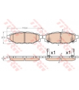 TRW - GDB3568 - Колодки тормозные зад. SUBARU Outback 01/10> торм. сист.Asian