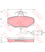 TRW - GDB412 - Комплект тормозных колодок  дисковый тормоз