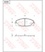 TRW - GDB7693 - Комплект тормозных колодок, дисковый тормоз