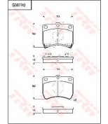 TRW - GDB7740 - Комплект тормозных колодок, дисковый тормоз