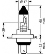 OSRAM 64196 Лампа фары ближний/дальний H4 24V 75/70W P43t HD65/72/78  OSRAMH4 24V 75/70W P43t