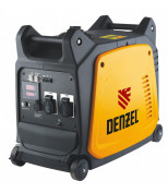 DENZEL 94644 Генератор инверторный GT-3500i, X-Pro 3,5 кВт, 220 В, цифровое табло, бак 7,5 л, ручной старт DENZEL