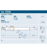 FAE - 74181 - Свеча накаливания