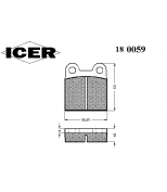 ICER - 180059 - Комплект тормозных колодок, диско