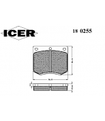 ICER - 180255 - Комплект тормозных колодок, диско
