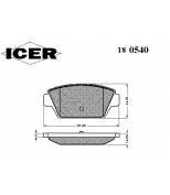 ICER - 180540 - Комплект тормозных колодок, диско
