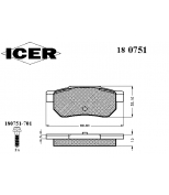 ICER - 180751 - 180751000944001 Тормозные колодки дисковые