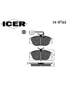 ICER - 180761 - Комплект тормозных колодок, диско