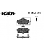 ICER - 180860701 - Комплект тормозных колодок, диско