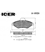 ICER - 180920 - 180920000300001 Тормозные колодки дисковые