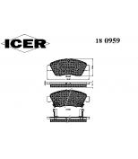 ICER - 180959 - Комплект тормозных колодок, диско