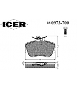 ICER 180973700 Комплект тормозных колодок, диско