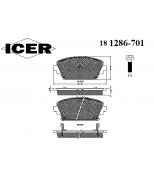 ICER - 181286701 - 181286701300001 Тормозные колодки дисковые